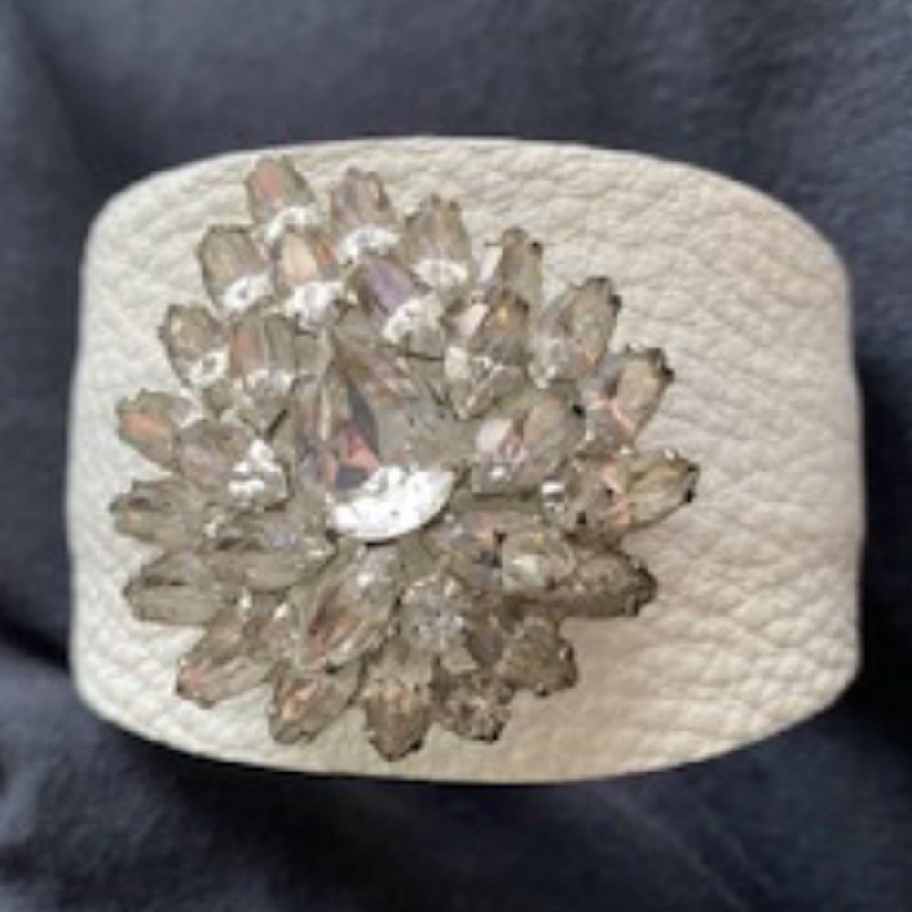 Crystal Brooch Cuff - image 1